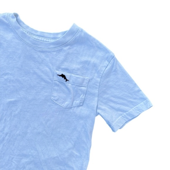 Tommy Bahama Boys Basic White Short Sleeve Tee Shirt Size 7/8 - Picture 2 of 4